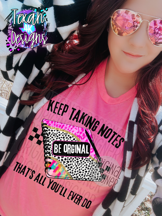 keep taking notes - DIGITAL PNG
