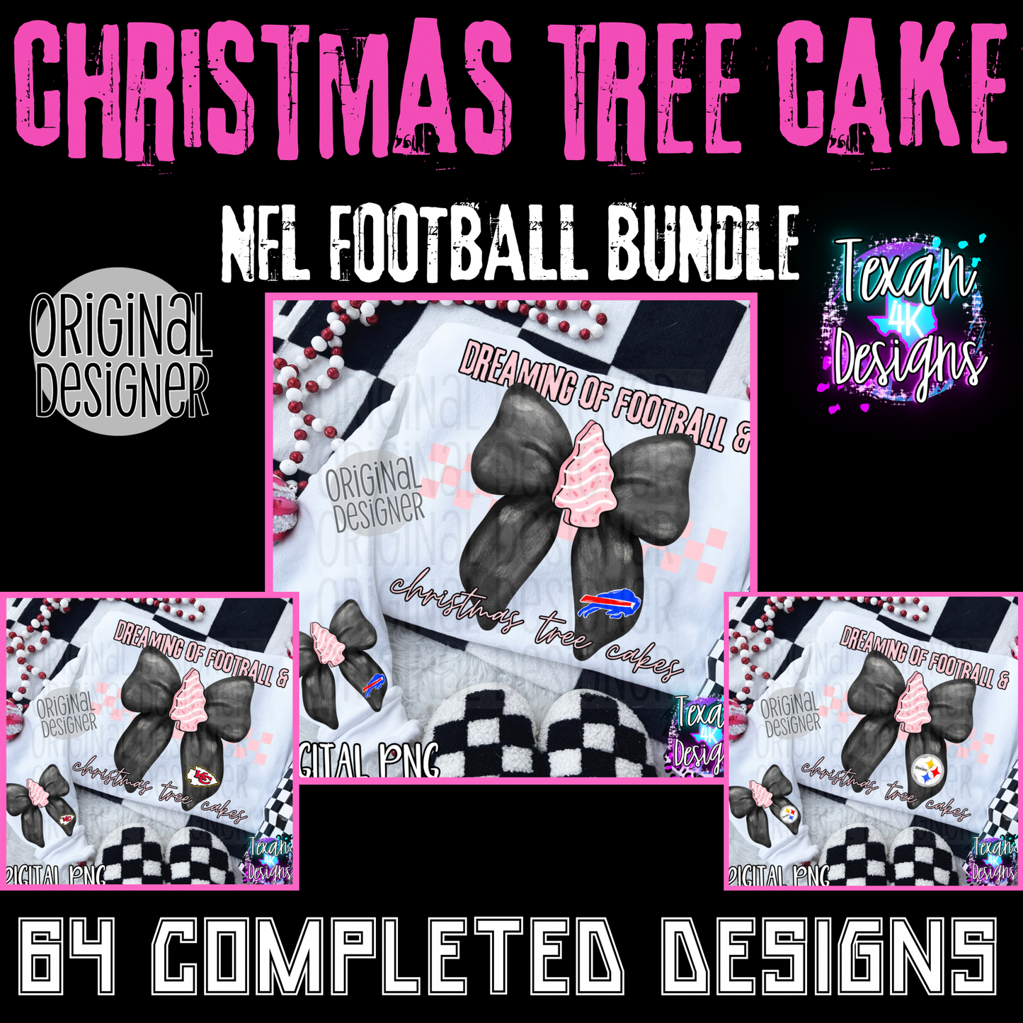 christmas tree cake PRO FOOTBALL BUNDLE digital google drive