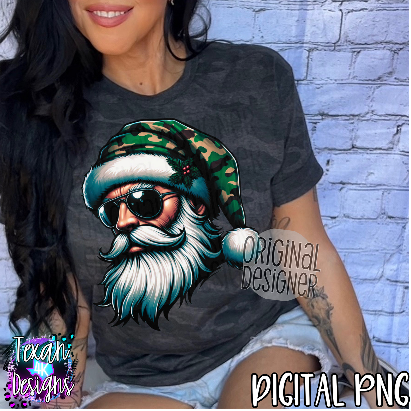 camo santa - DIGITAL PNG