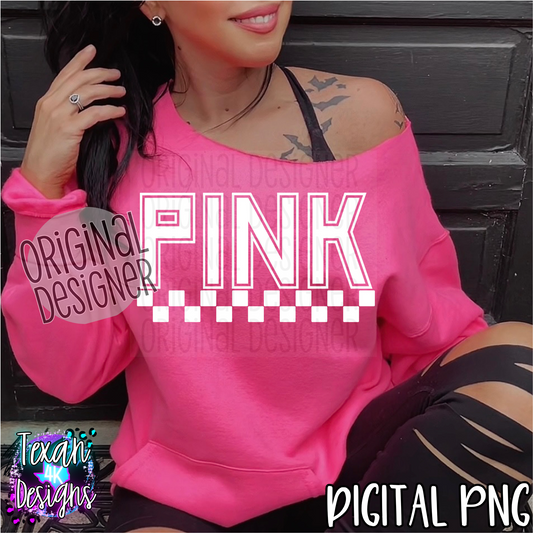 PiNK checkered - 2 DIGITAL PNG