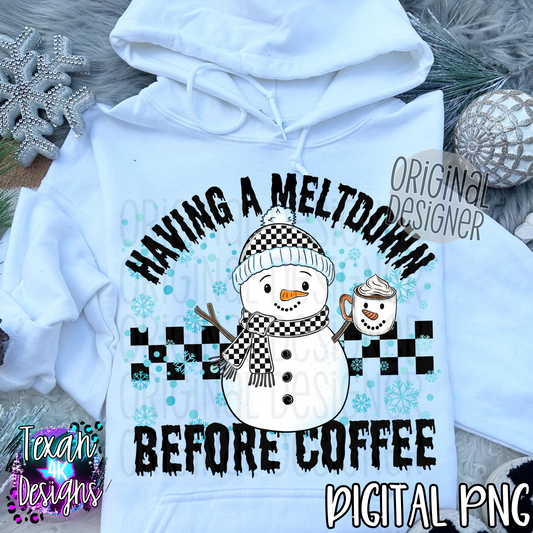 having a meltdown before coffee - DIGITAL PNG