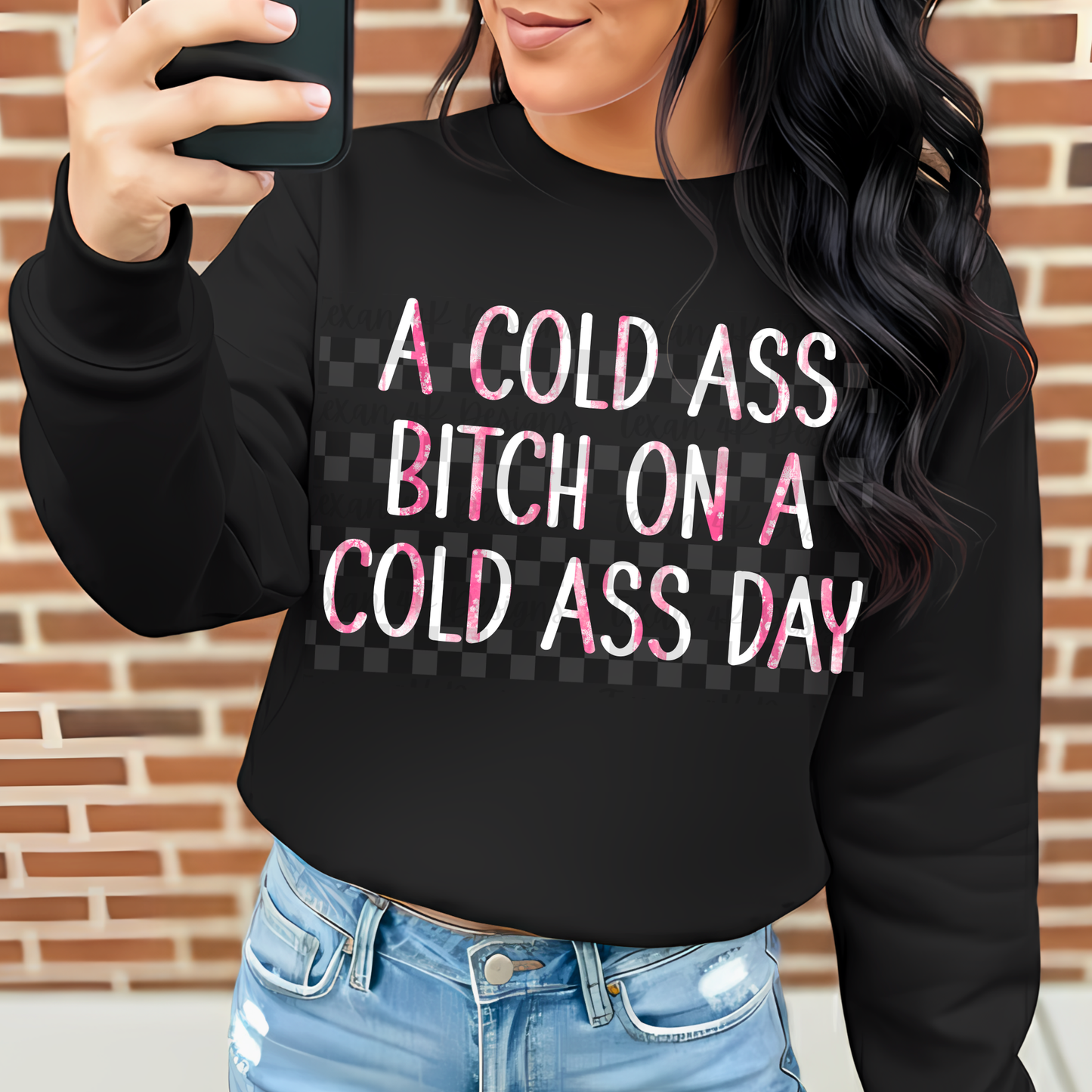 a cold ass bitch on a cold ass day - DIGITAL PNG