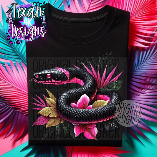 summer floral snake  - DIGITAL PNG