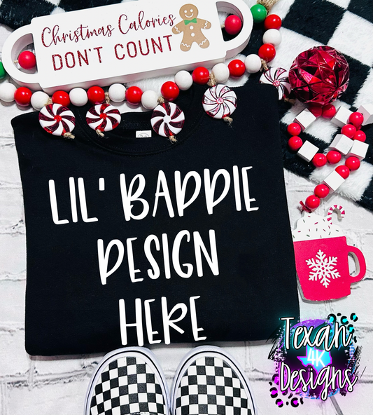 black shirt , toddler girl, checkered, edgy, spooky, flatlay mock up - christmas calories