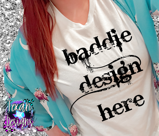 IRL white shirt , mock up - western