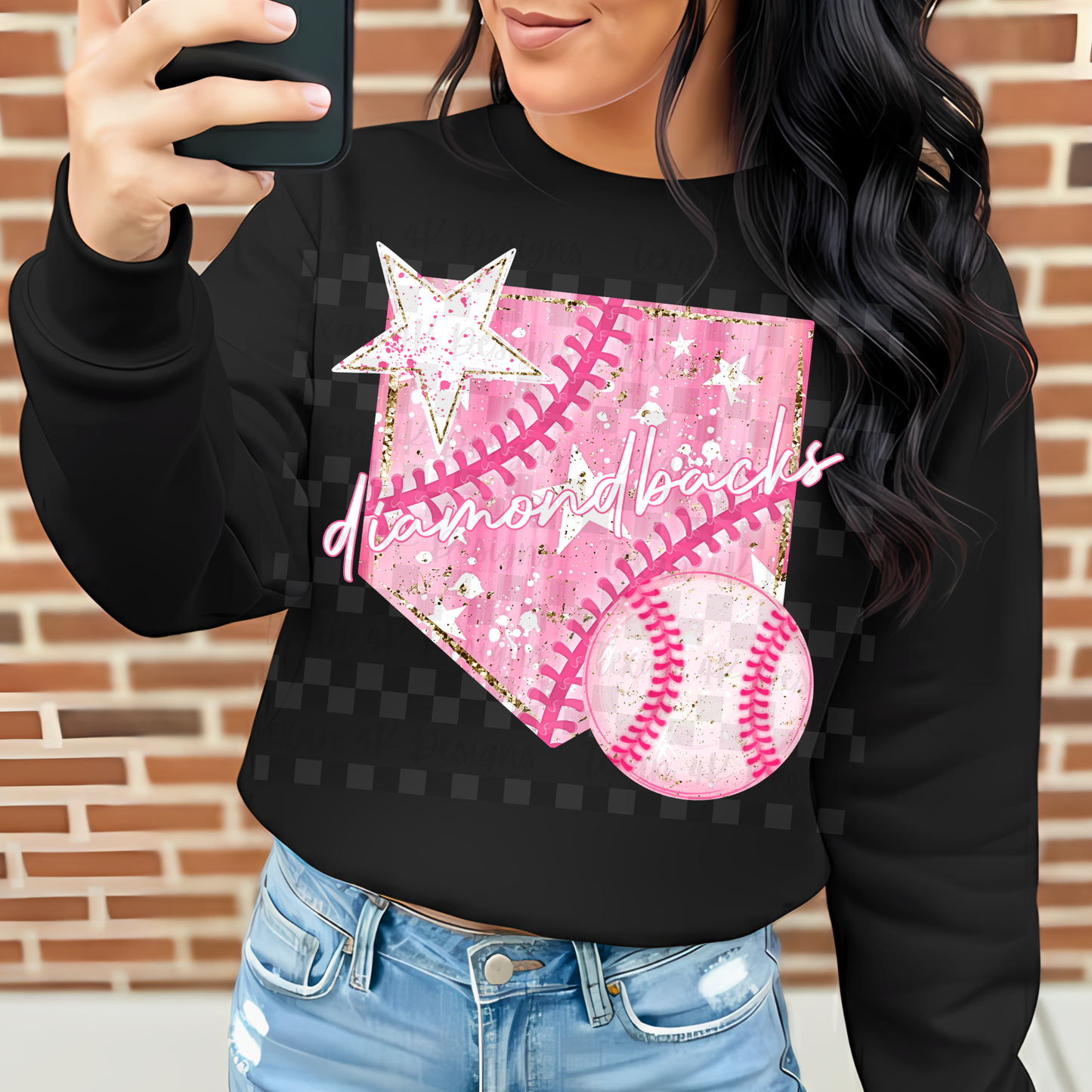preppy baseball DB - DIGITAL PNG