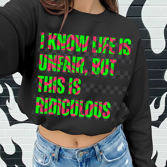 i know life is unfair  - DIGITAL PNG