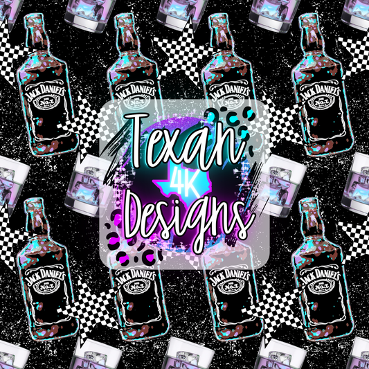 whiskey checkered stars  seamless- DIGITAL PNG