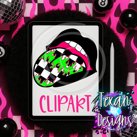 checkered flame tongue - clipart
