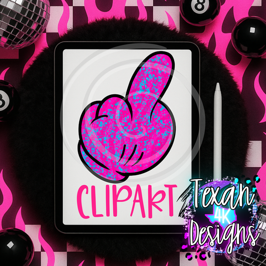 magic middle finger - clipart