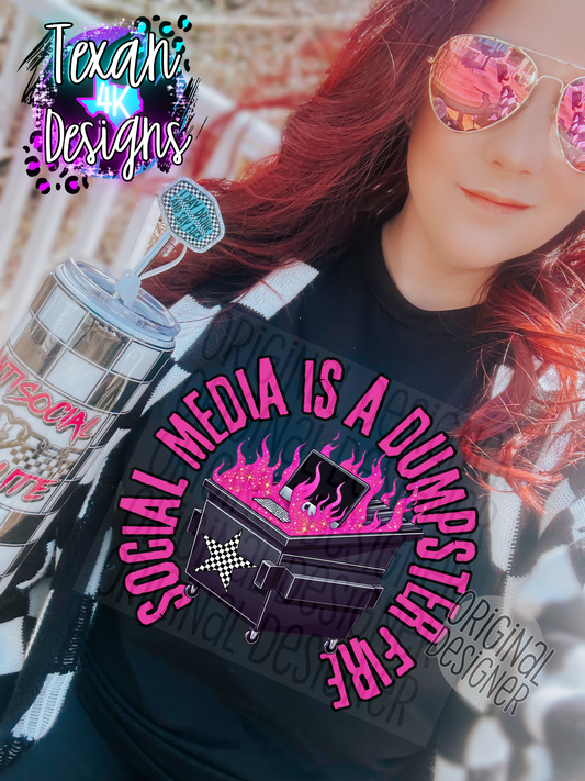 social media is a dumpster fire - DIGITAL PNG