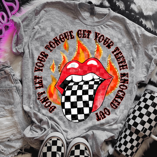 don't let your tongue get your teeth knocked out - DIGITAL PNG