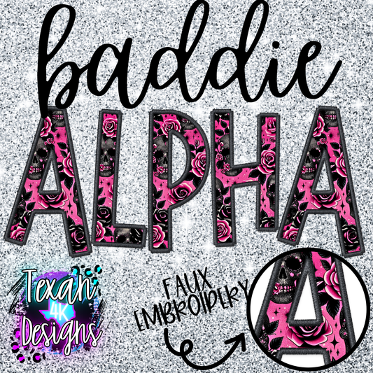 pink roses skulls roses BADDIE alphabet google drive (please leave email)