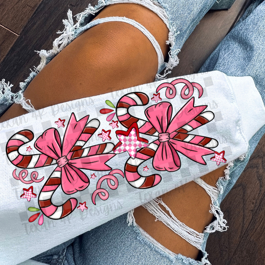 candy cane sleeve - digital png