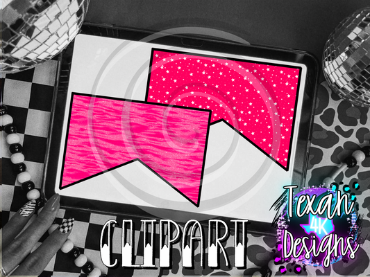 pink stars & waves marlboro - 2 clipart