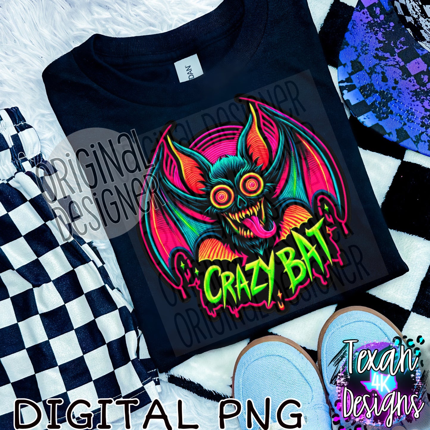 crazy bat - DIGITAL PNG