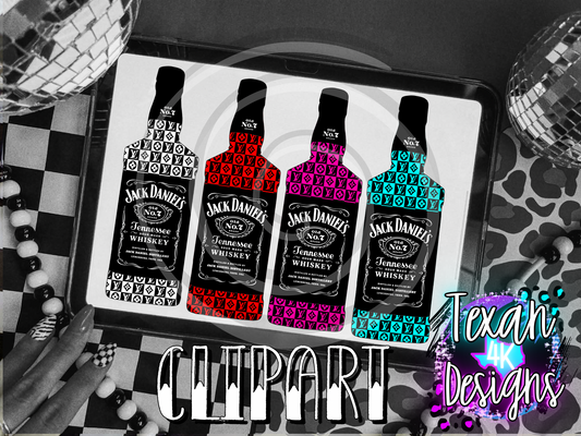 checkered whiskey - 4 clipart