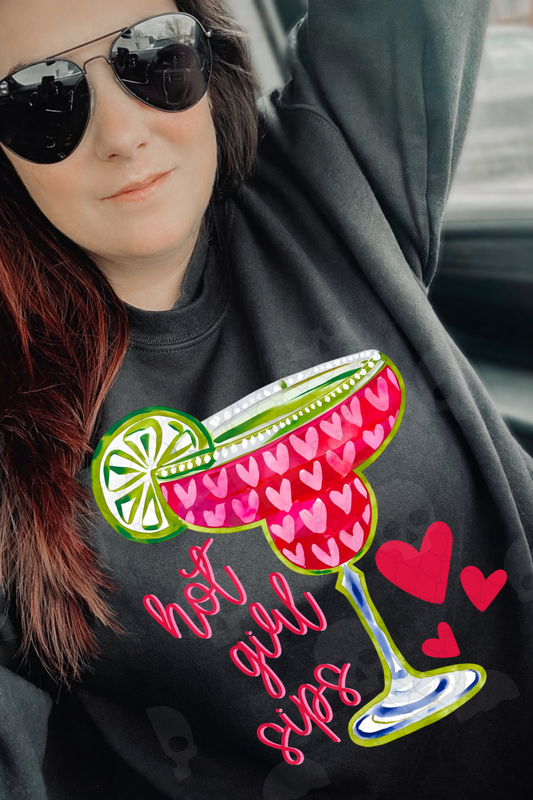 hot girl sips - DIGITAL PNG