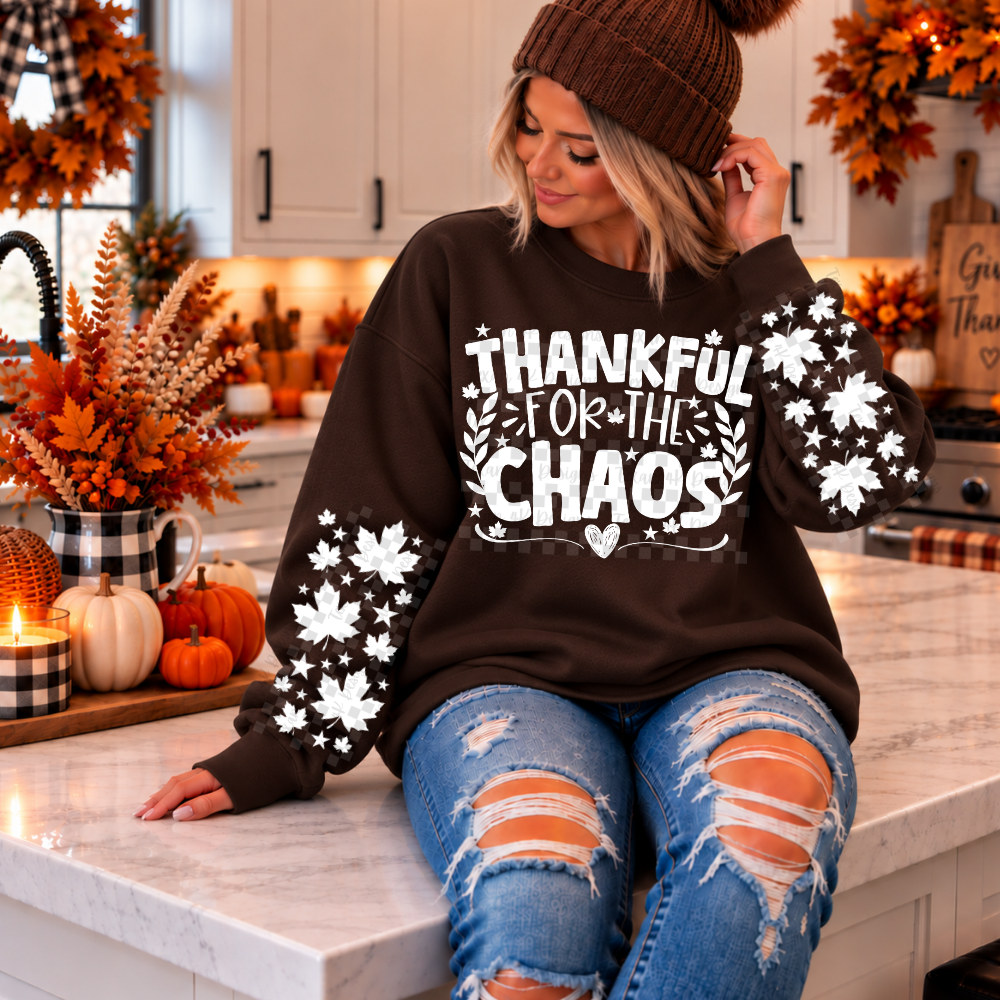 thankful for the chaos w/ sleeve - 4 digital png