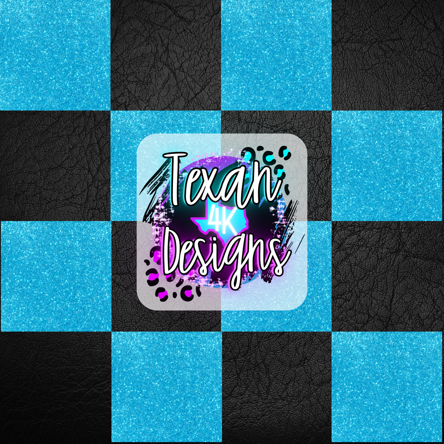 matte black glitter blue checkered seamless - DIGITAL PNG