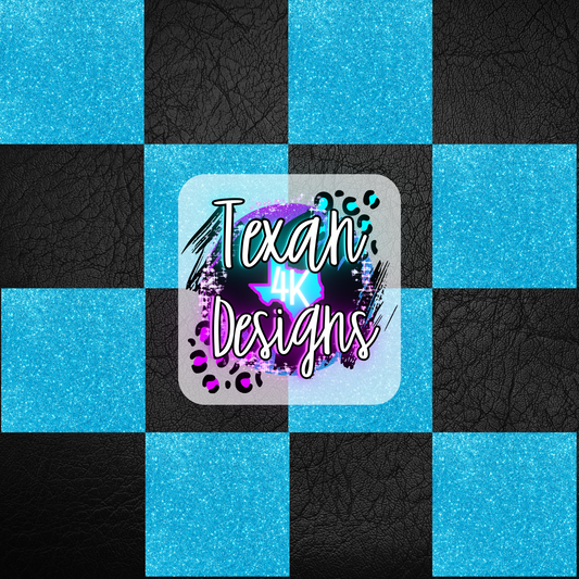 matte black glitter blue checkered seamless - DIGITAL PNG