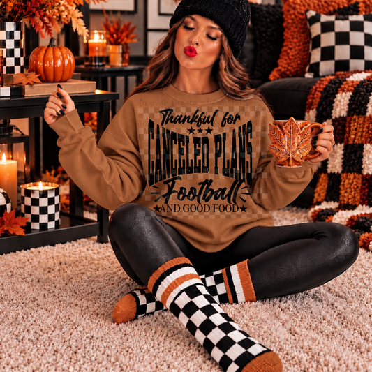thankful for canceled plans football and good food - digital png