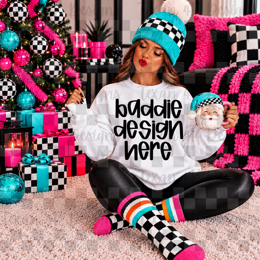 gildan white sweatshirt , mock up