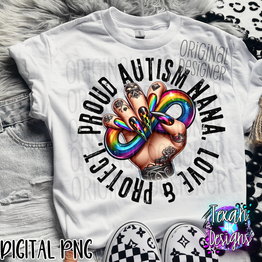 autism nana love & protect - DIGITAL PNG