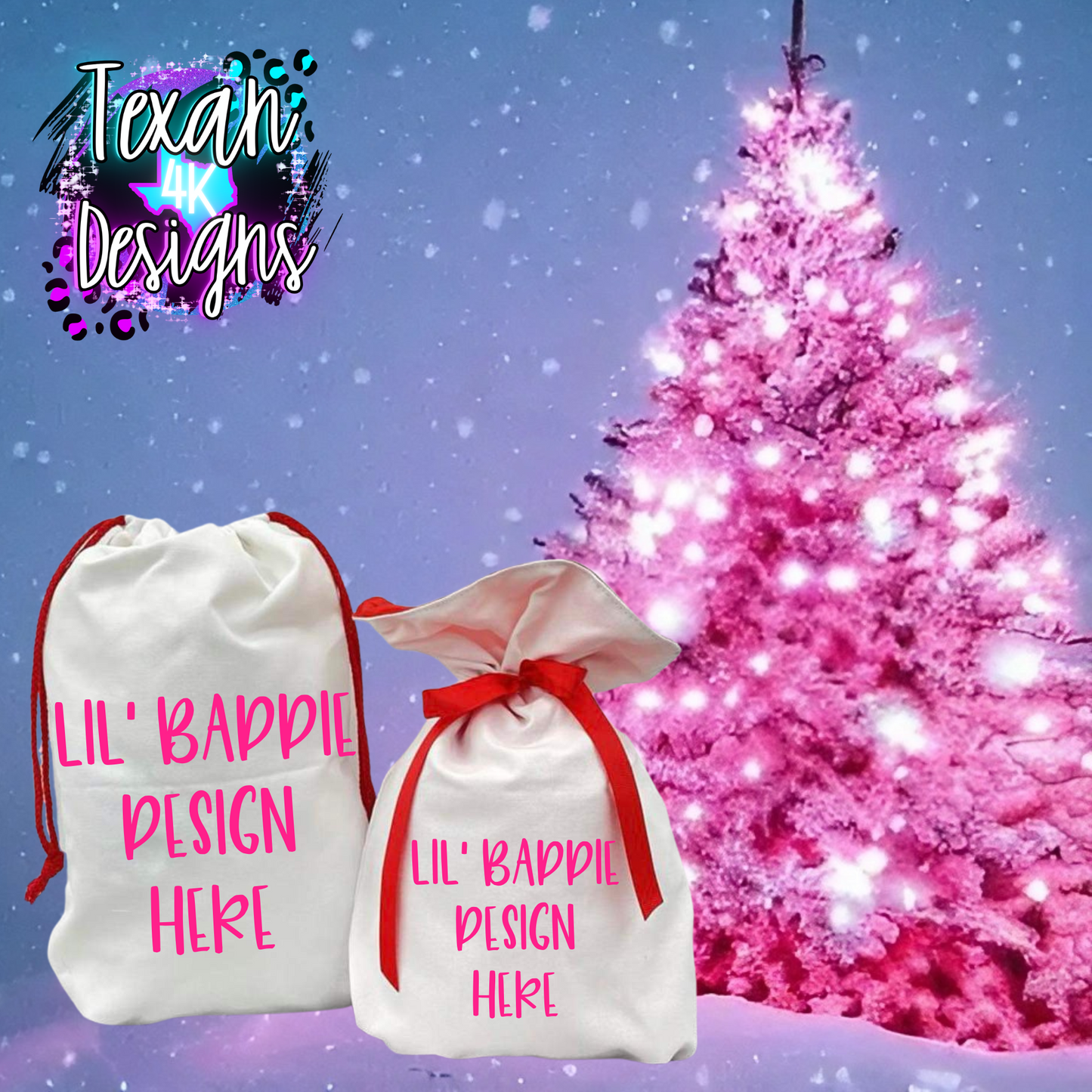 kid santa bag , toddler, mock up