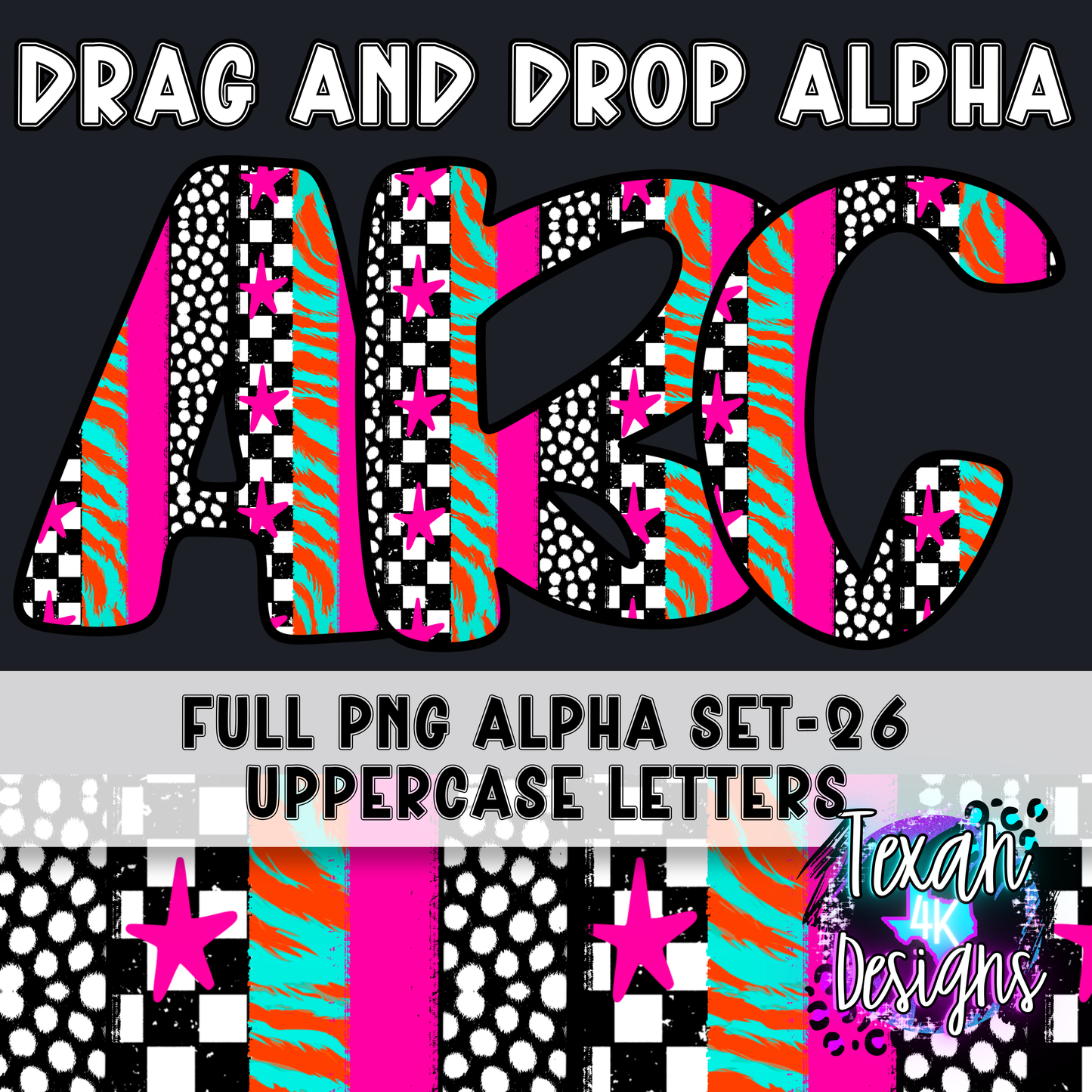 NEON RIOT alphabet