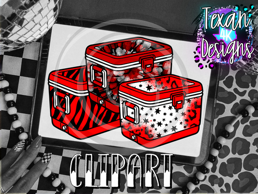 red coolers - 3 clipart