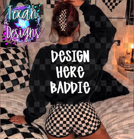 black back sweatshirt , mock up