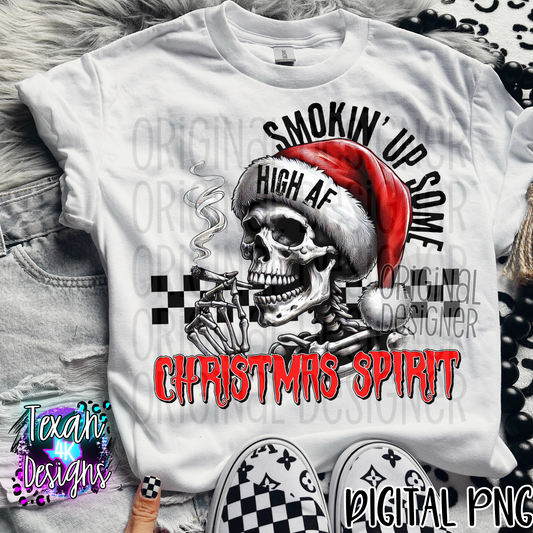 smokin up some christmas spirits  - DIGITAL PNG