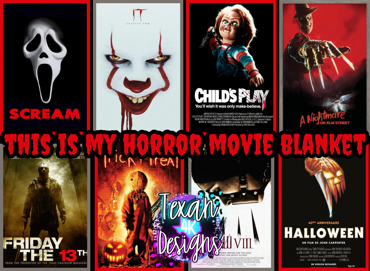 this is my horror movie blanket - 2 DIGITAL PNG