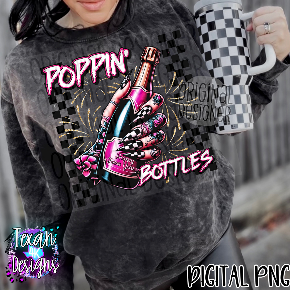 poppin' bottles - 2 DIGITAL PNG – Texan 4K Designs