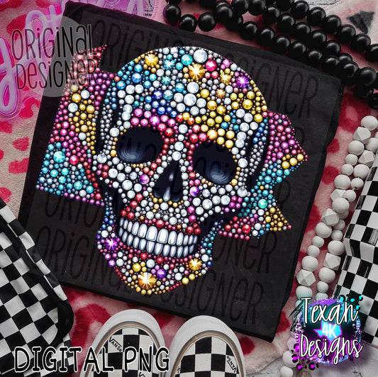 Pennsylvania skull rhinestones - DIGITAL PNG