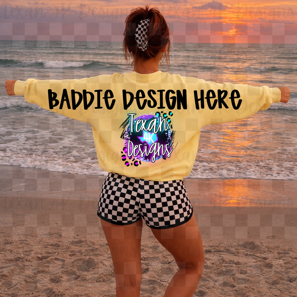 CC butter back arms hoodie , mock up - beachy