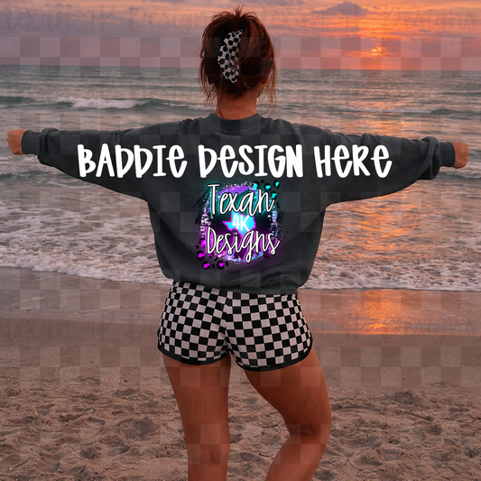 CC pepper back arms hoodie , mock up - beachy