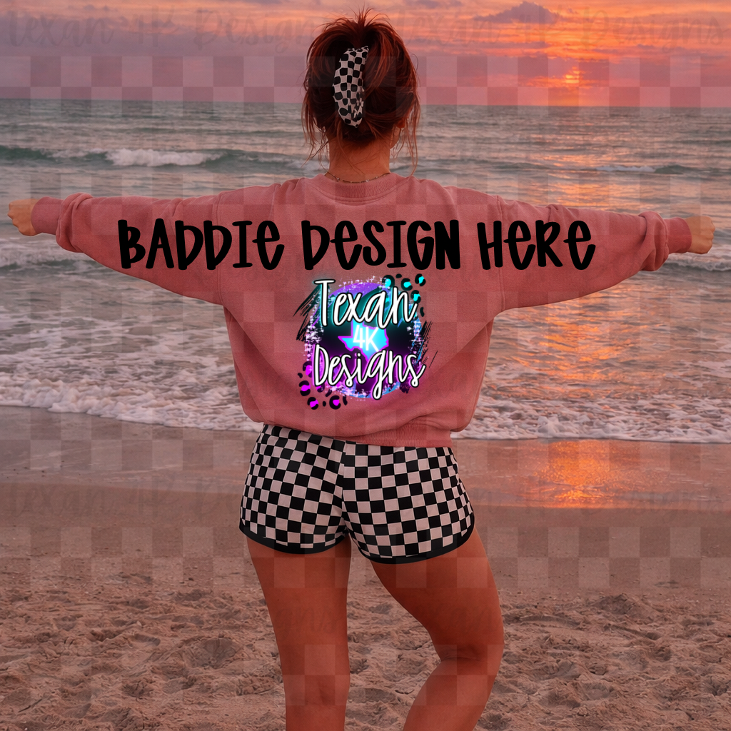CC crimson back arms hoodie , mock up - beachy