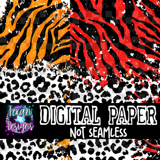 tiger leopard  - 2 DIGITAL PAPER