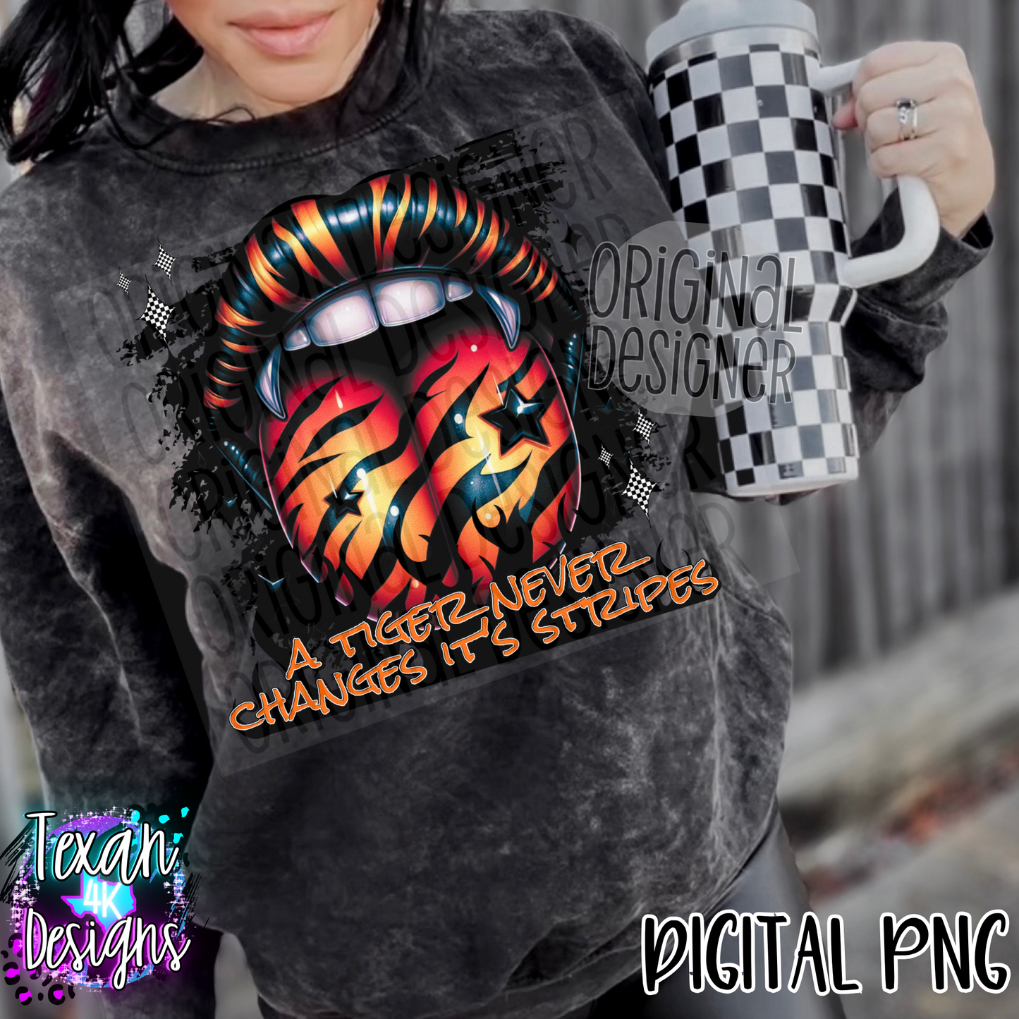 a tiger never changes its stripes - DIGITAL PNG