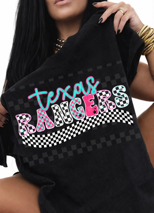 checkered neon T R - DIGITAL PNG