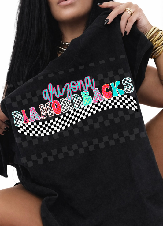 checkered neon A D- DIGITAL PNG