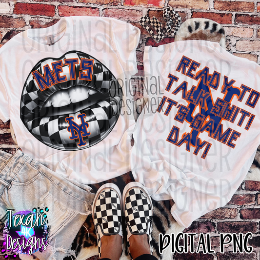 ready to talk shit its game day mets - 2 DIGITAL PNG