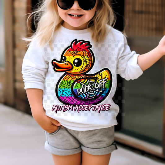 duck off autism acceptance (no bolts) - 2 DIGITAL PNG