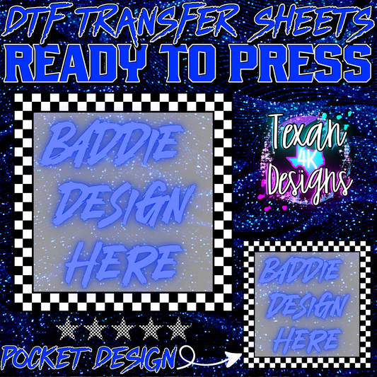 DTF transfer sheet w/ pocket mock up edgy