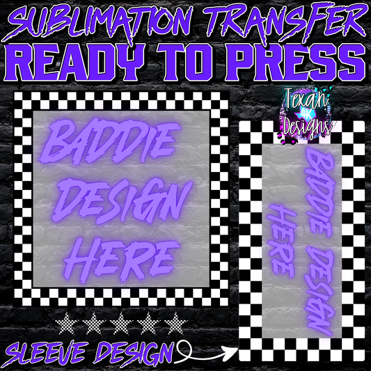 sublimation transfer w/ sleeve mock up edgy