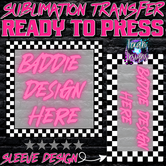 sublimation transfer w/ sleeve mock up edgy
