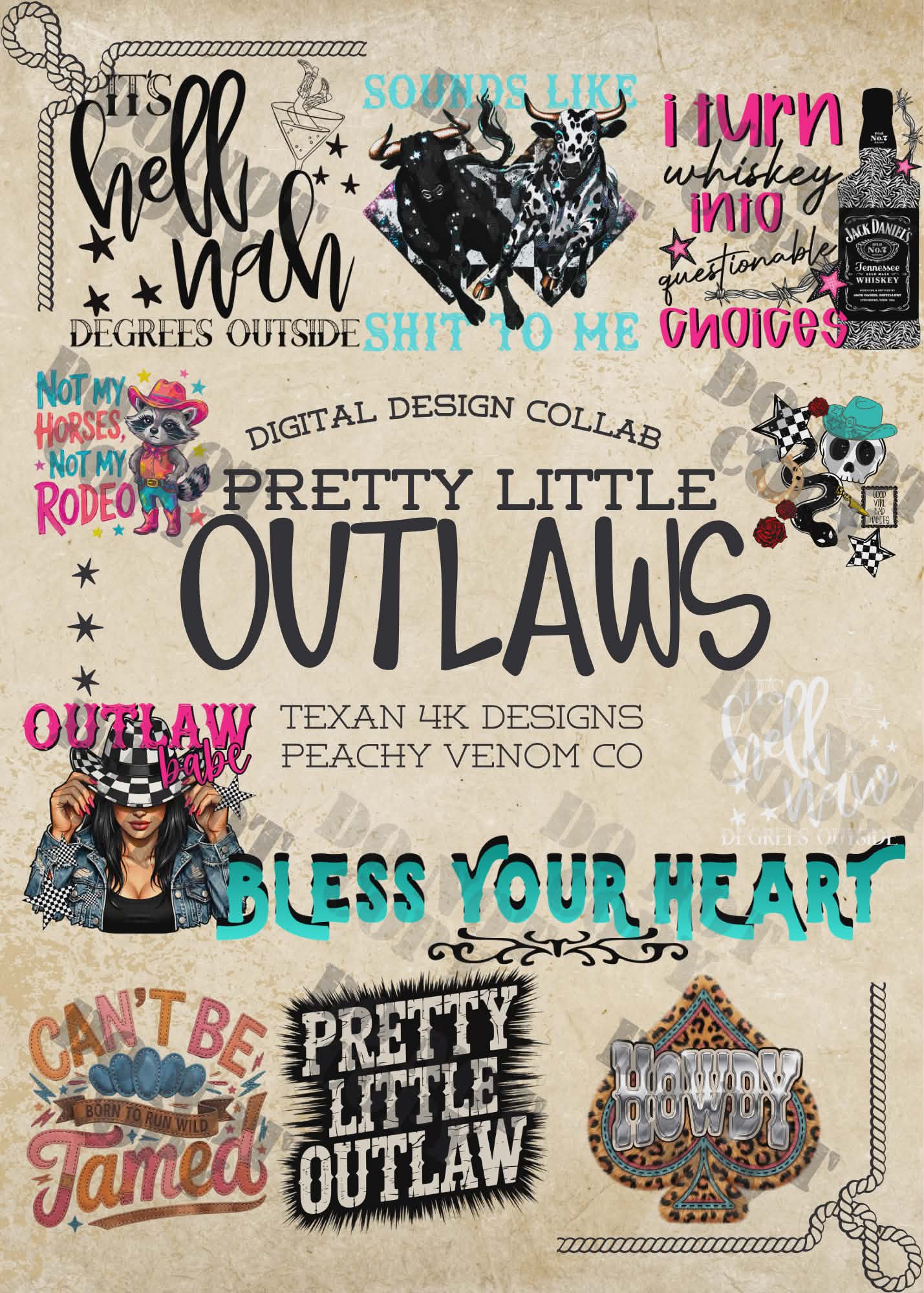 PRETTY LITTLE OUTLAW COLLAB w/ PEACHY VENOM CO.