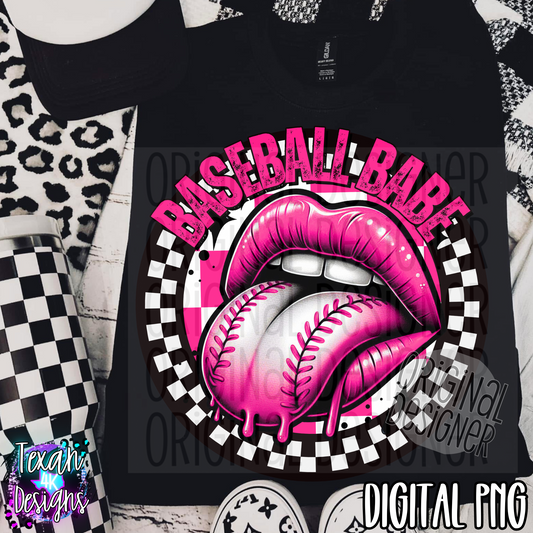 baseball babe pink - DIGITAL PNG